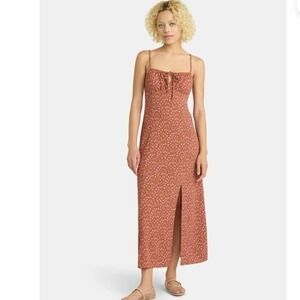 No Boundaries Ditsy Floral Maxi Dress Cinnamon XL (16-18)‎ NWT